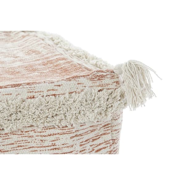 Pute DKD Home Decor Gulv Oransje 40 x 40 x 40 cm Fringe Urban