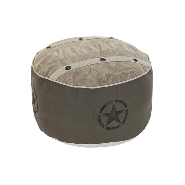 Pute DKD Home Decor Gulv Beige Polyester Bomull Lær Vintage (50 x 50 x 34 cm)