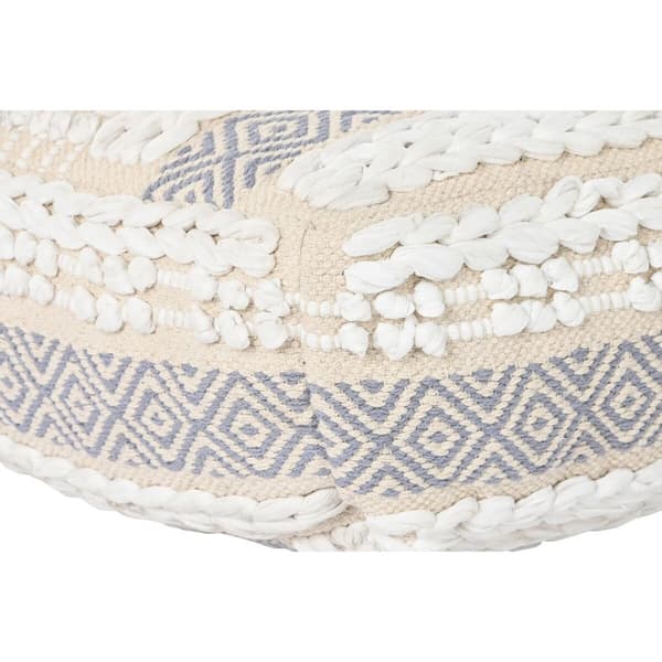 Pute DKD Home Decor Gulv Hvit Grå Kvadrat Boho 60 x 60 x 25 cm