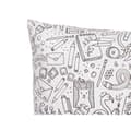 Miniatyrbilde 3 av 3: Pute Pincello PILLOW Hvit Svart 43 x 13 x 43 cm For å male (6 enheter)