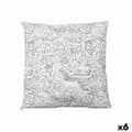 Miniatyrbilde 1 av 3: Pute Pincello PILLOW Hvit Svart 43 x 13 x 43 cm For å male (6 enheter)