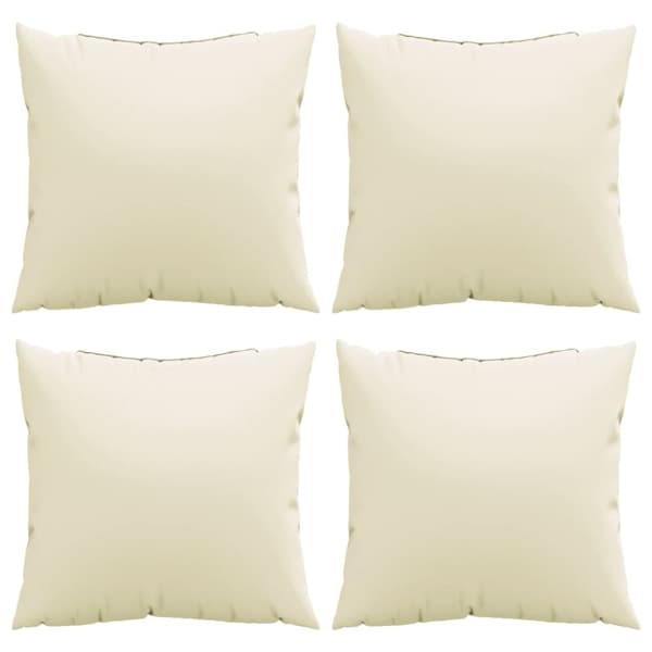 vidaXL Sofaputer 4 stk kremhvit 40x40 cm stoff