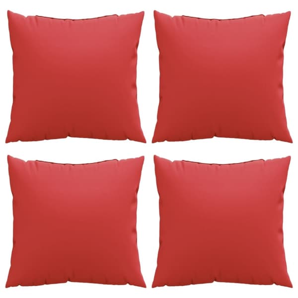 vidaXL sofapuder 4 stk. 50x50 cm stof rød