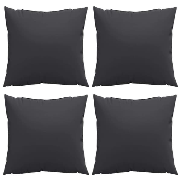 vidaXL Soffkuddar 4 st svart 40x40 cm tyg