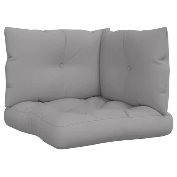 vidaXL Palleputer 3 stk polyester grå