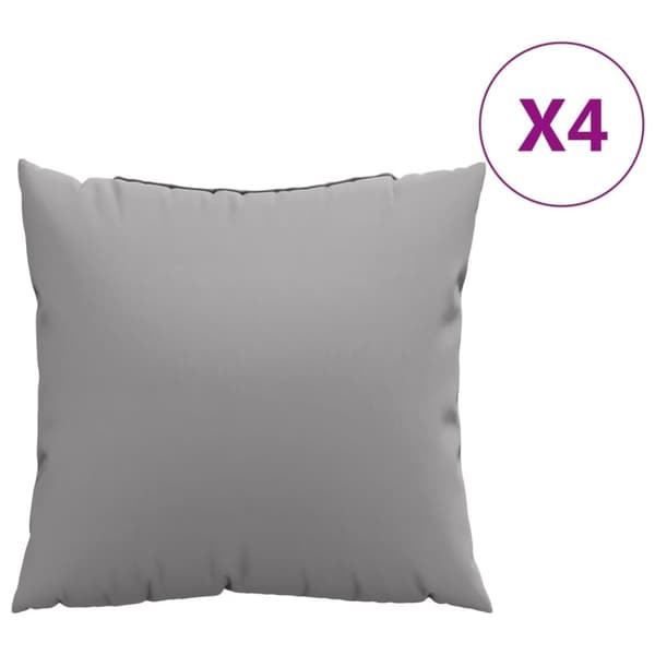 vidaXL sofapuder 4 stk. 50x50 cm stof grå