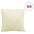 Miniatyrbilde 3 av 9: vidaXL Sofaputer 4 stk kremhvit 60x60 cm stoff