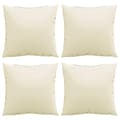 Miniatyrbilde 5 av 9: vidaXL Sofaputer 4 stk kremhvit 60x60 cm stoff