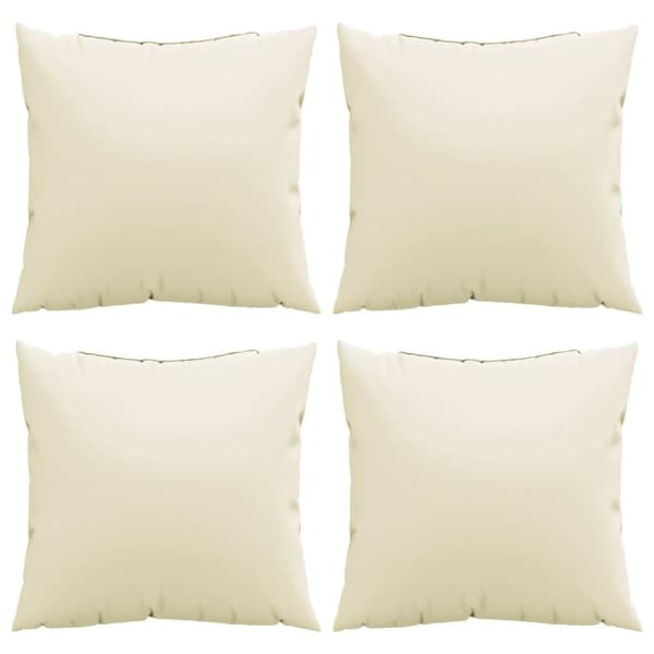 vidaXL Sofaputer 4 stk kremhvit 60x60 cm stoff