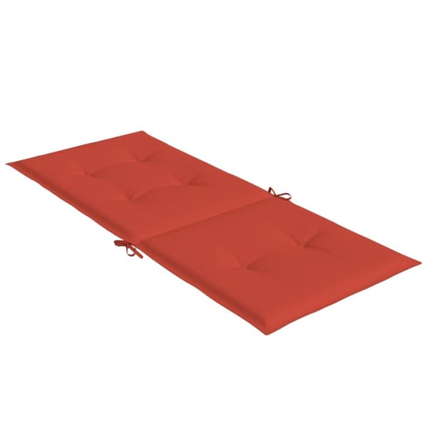 Korkeaselkätuolin tyynyt 6 kpl punainen 120x50x4 cm kangas