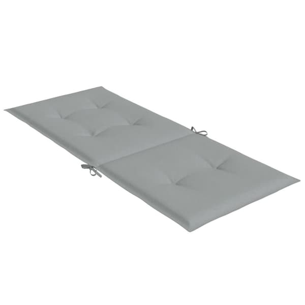 stolehynder med høj ryg 2 stk. 120x50x4 cm stof lysegrå