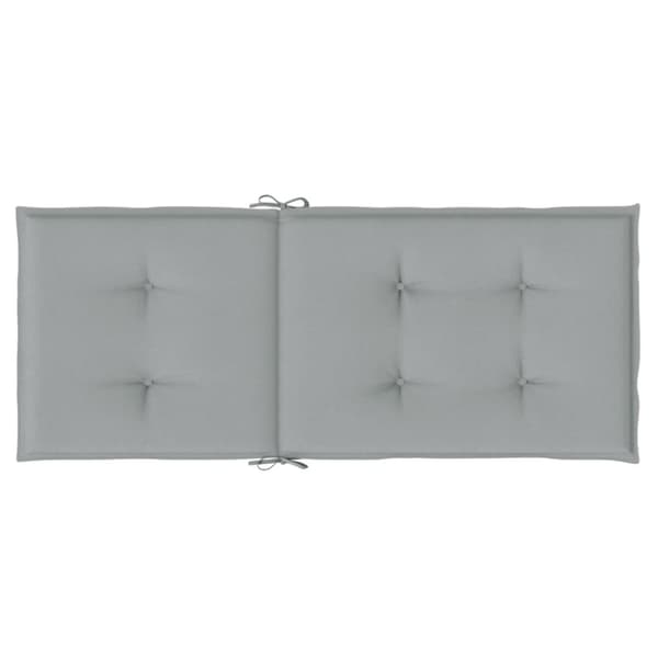 stolehynder med høj ryg 2 stk. 120x50x4 cm stof lysegrå
