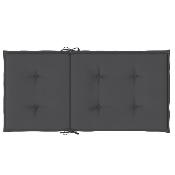 Stolsdynor lågt ryggstöd 6 st melerad antracit 100x50x4 cm tyg