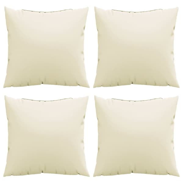 sofapuder 4 stk. 50x50 cm stof cremefarvet
