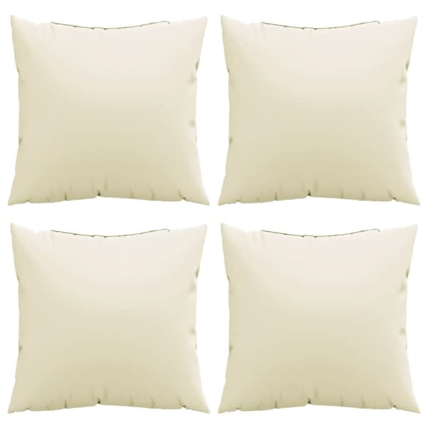 sofapuder 4 stk. 60x60 cm stof cremefarvet