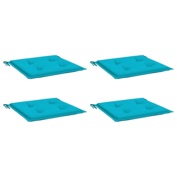 hynder til havestol 4 stk. 40x40x3 cm stof turkis