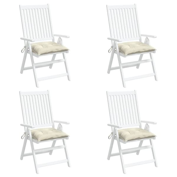 Stolsdynor 4 st gräddvit 50x50x7 cm oxfordtyg