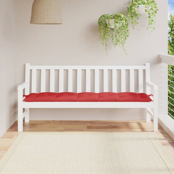 Bänkdyna för trädgården röd 180x50x7 cm oxfordtyg