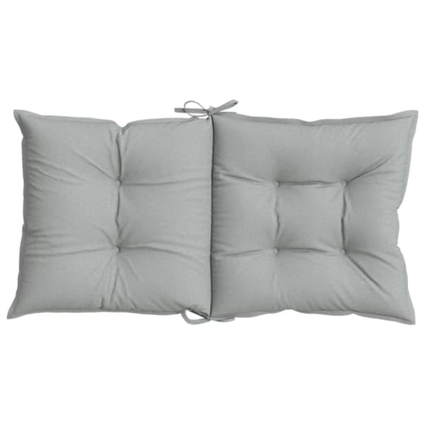 stolehynder med lav ryg 6 stk. 100x50x7 cm stof lysegrå