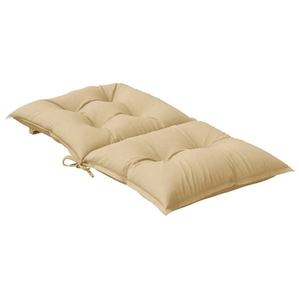 Stolsdynor lågt ryggstöd 2 st melerad beige 100x50x7 cm tyg