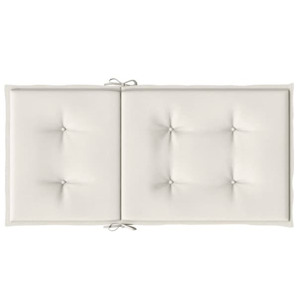 stolehynder med lav ryg 6 stk. 100x50x4 cm stof cremefarvet