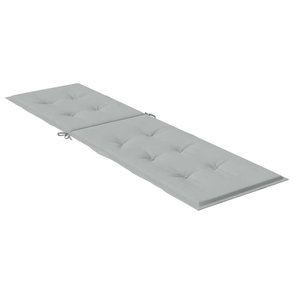 Solsängsdyna melerad ljusgrå (75+105)x50x3 cm tyg
