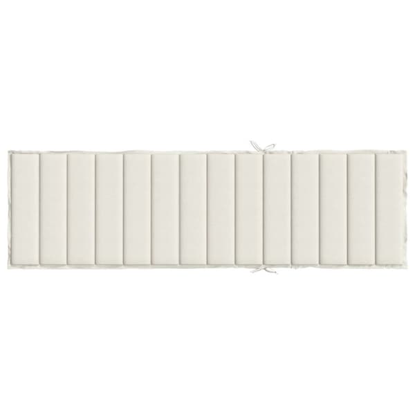 hynde til liggestol 200x50x4 cm stof meleret cremefarvet