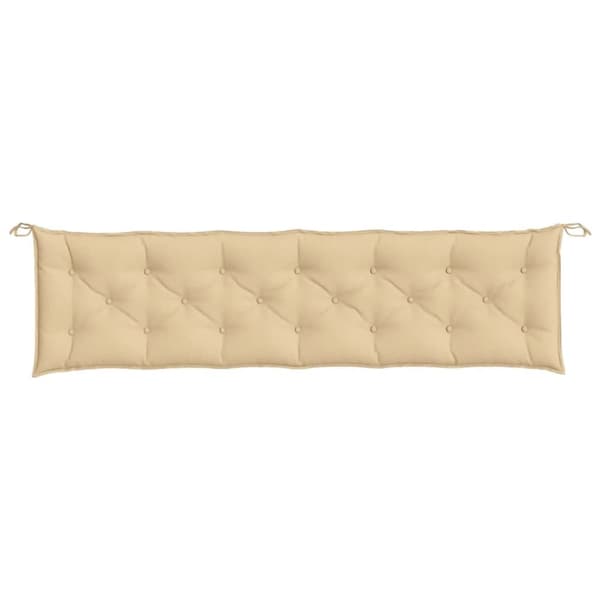 Puutarhapenkkityynyt, 2 kpl, beige melange, 200x50x7 cm