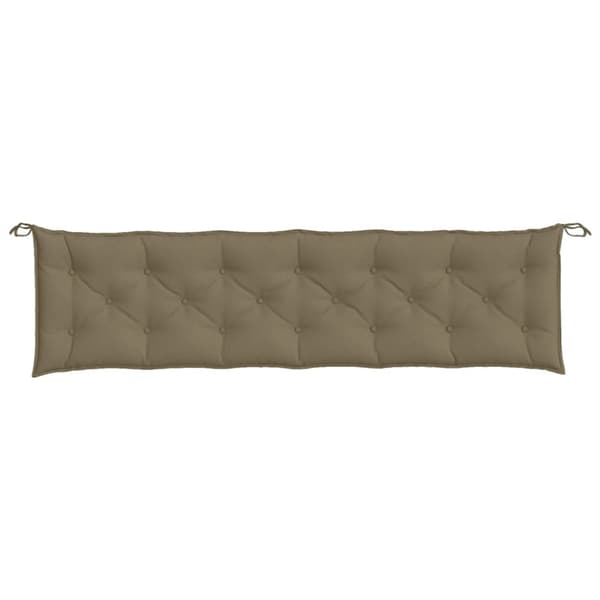 Puutarhapenkkityynyt, 2 kpl, taupe melange, 200x50x7 cm