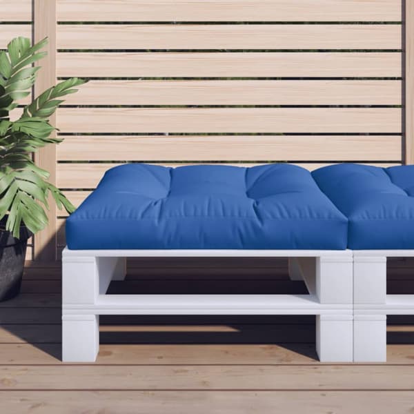 pallehynde 80x80x12 cm stof kongeblå