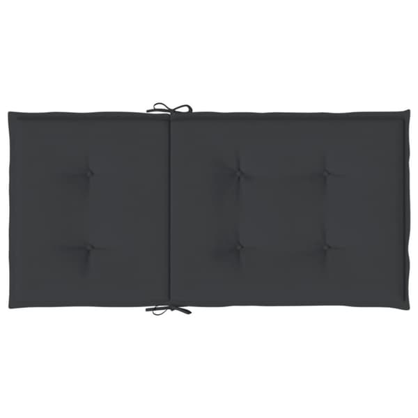 stolehynde m. lav ryg 6 stk. 100x50x3 cm oxfordstof sort