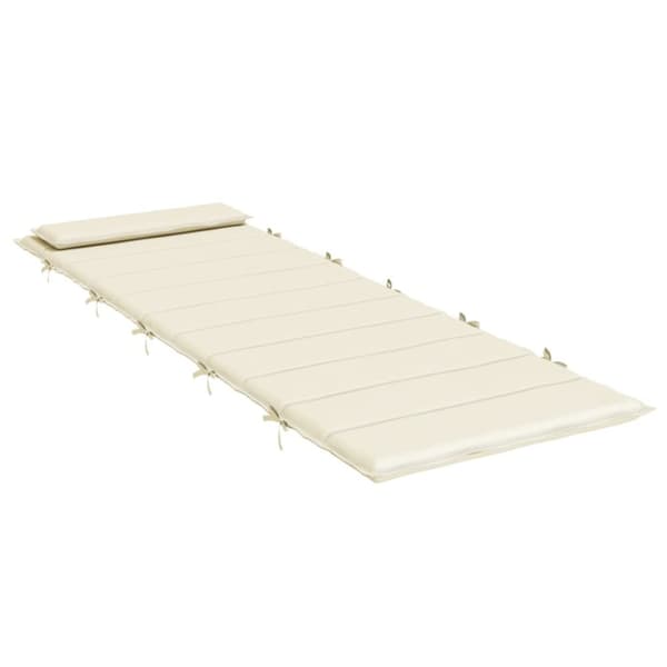 hynde til liggestol 180x60x3 cm oxfordstof cremefarvet