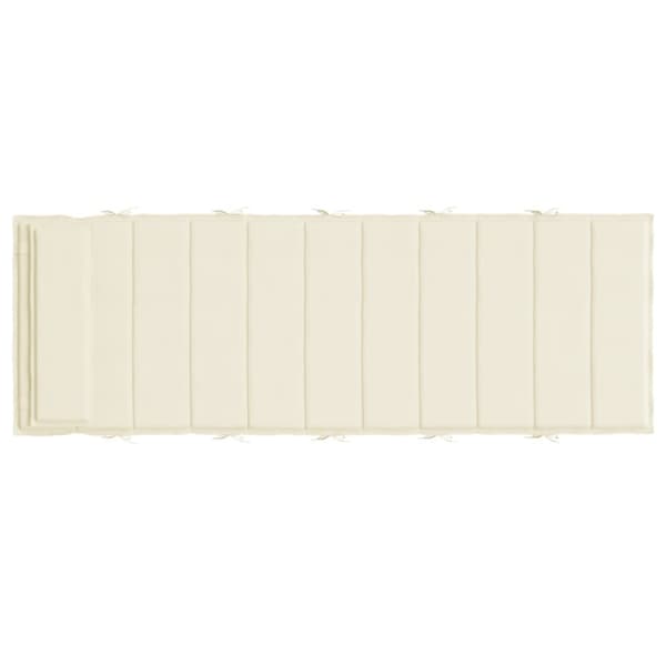 hynde til liggestol 180x60x3 cm oxfordstof cremefarvet