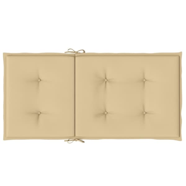 Stolsdynor lågt ryggstöd 2 st melerad beige 100x50x4 cm tyg