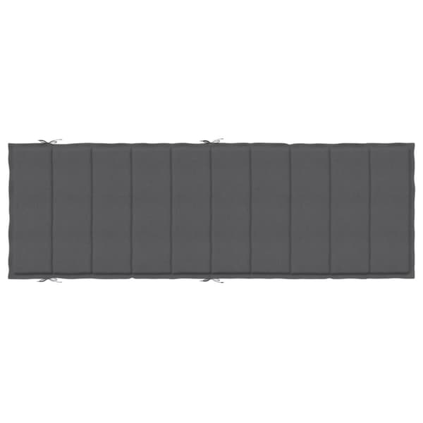 Solsängsdyna melerad antracit 186x58x3 cm tyg