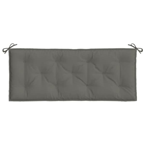 Bänkdyna 2 st melerad mörkgrå 120x50x7 cm tyg