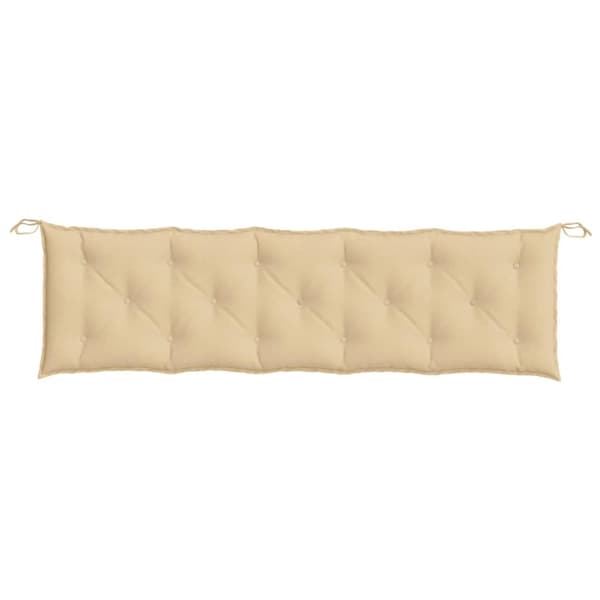 Bänkdyna 2 st melerad beige 180x50x7 cm tyg