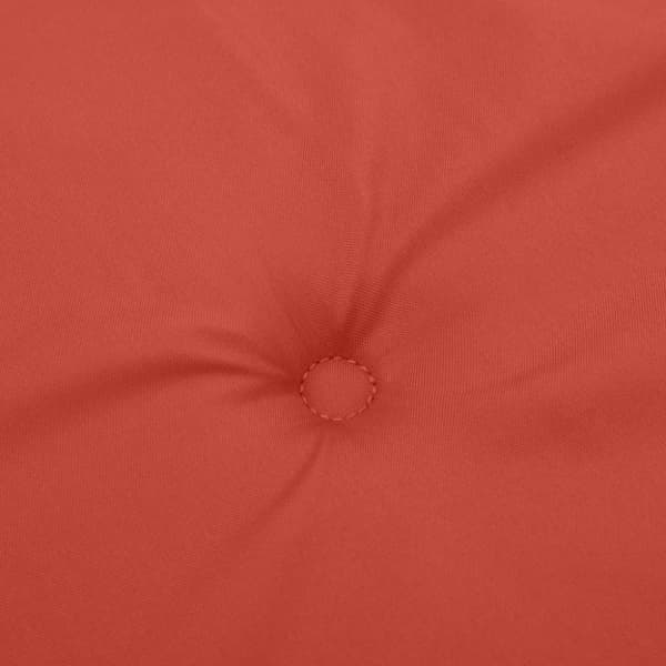 Bänkdyna 2 st melerad röd 200x50x7 cm tyg