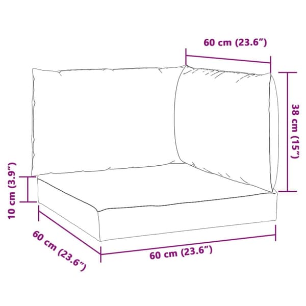 pallehynder 3 stk. stof meleret beige