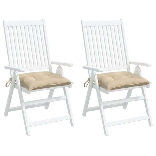 Stolsdynor 2 st beige 40x40x7 cm oxfordtyg