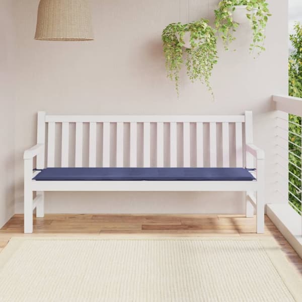 Bänkdyna för trädgården marinblå 180x50x3 cm oxfordtyg