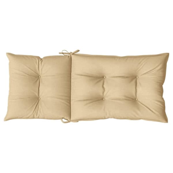 Stolsdynor högt ryggstöd 4 st melerad beige 120x50x7 cm tyg