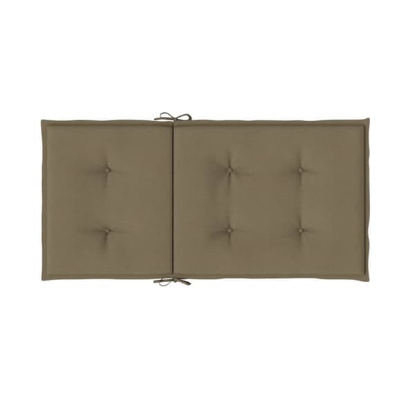 Stolsdynor lågt ryggstöd 6 st melerad taupe 100x50x4 cm tyg