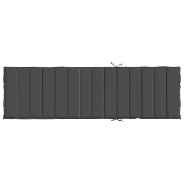 Solsängsdyna melerad antracit 200x60x4 cm tyg