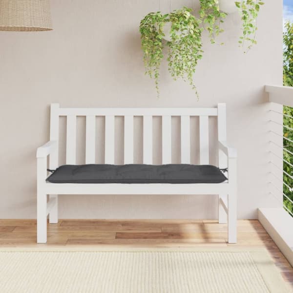 hynde til havebænk 120x50x7 cm stof meleret antracitgrå