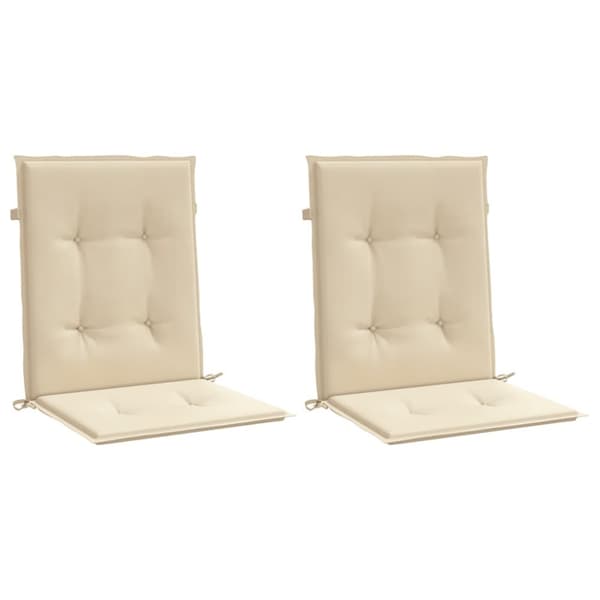 Puutarhatuolityynyt, 2 kpl, beige, 100x50x3 cm