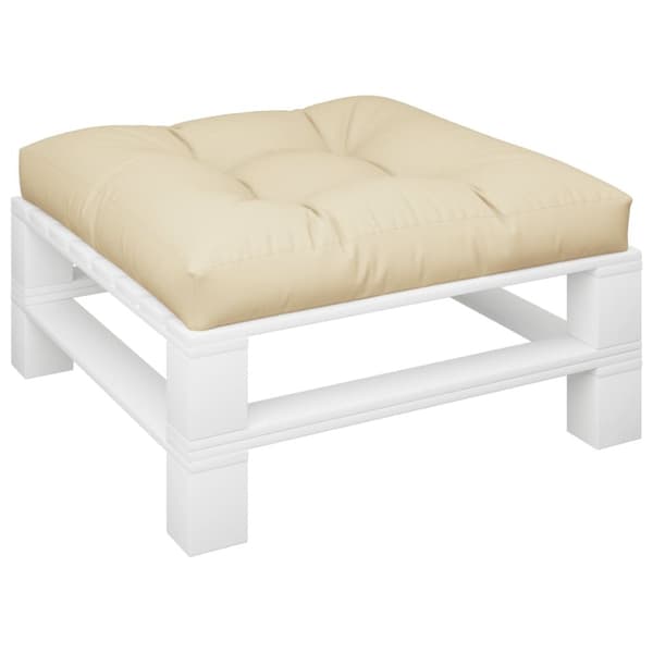 pallehynde 80x80x12 cm stof beige