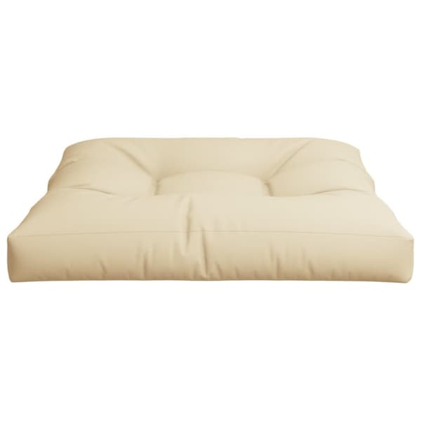pallehynde 80x80x12 cm stof beige