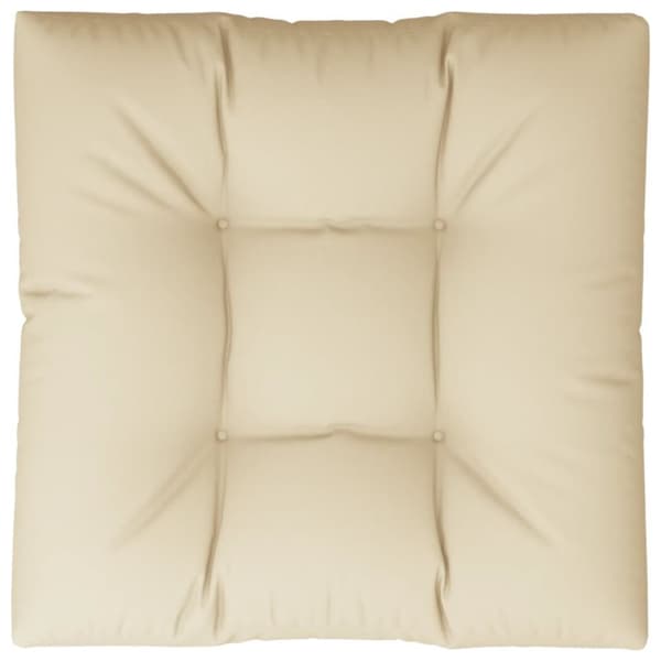 pallehynde 80x80x12 cm stof beige