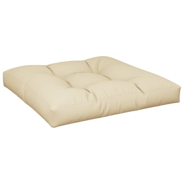 pallehynde 80x80x12 cm stof beige